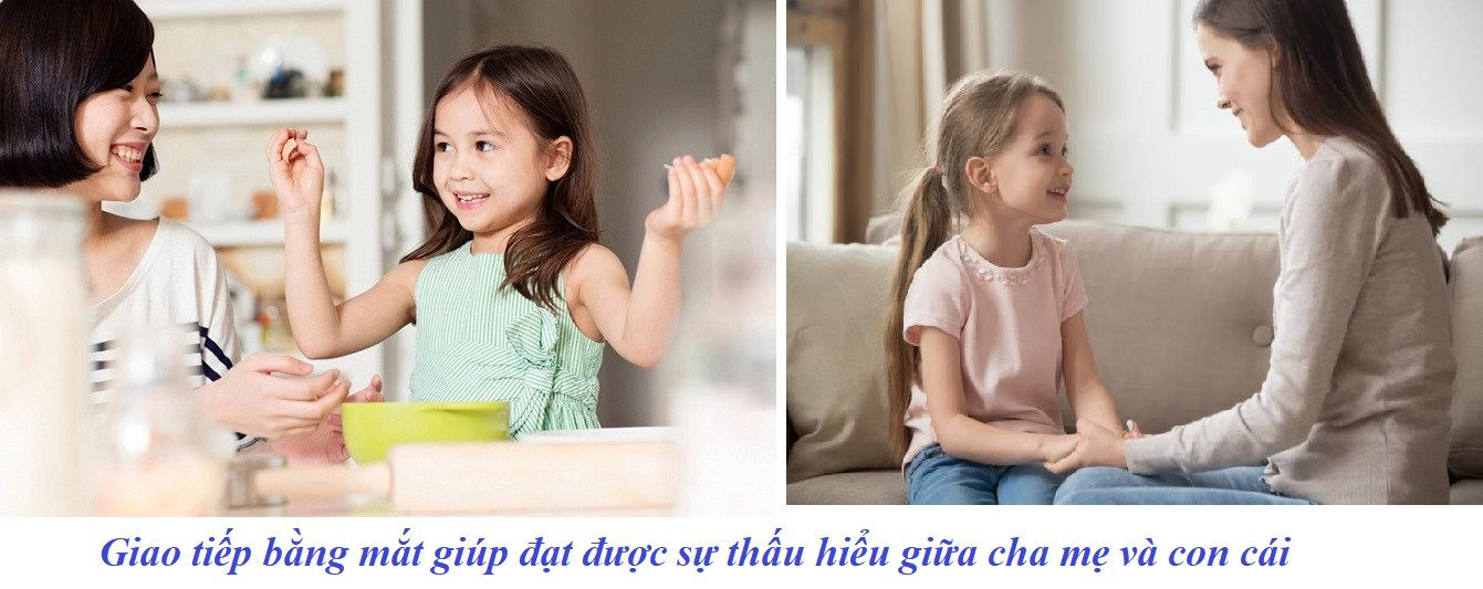 Nên thường xuyên giao tiếp bằng ánh mắt với trẻ